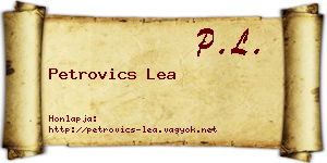 Petrovics Lea névjegykártya